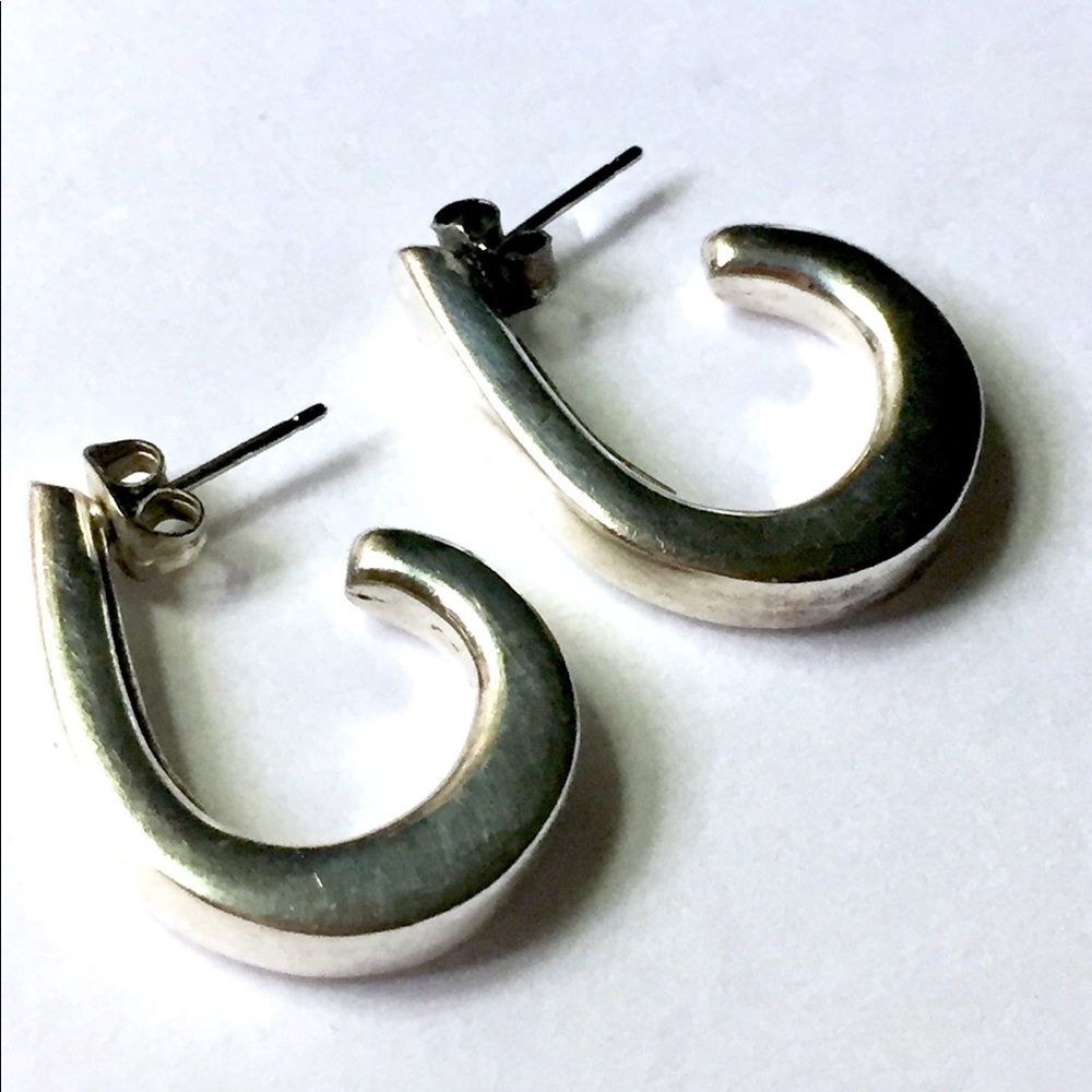 Vintage Silver Hoop Earrings